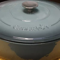 Crock Pot Artisan Enameled 5 Quart Cast Iron Round Braiser Pan with Self Basting Lid