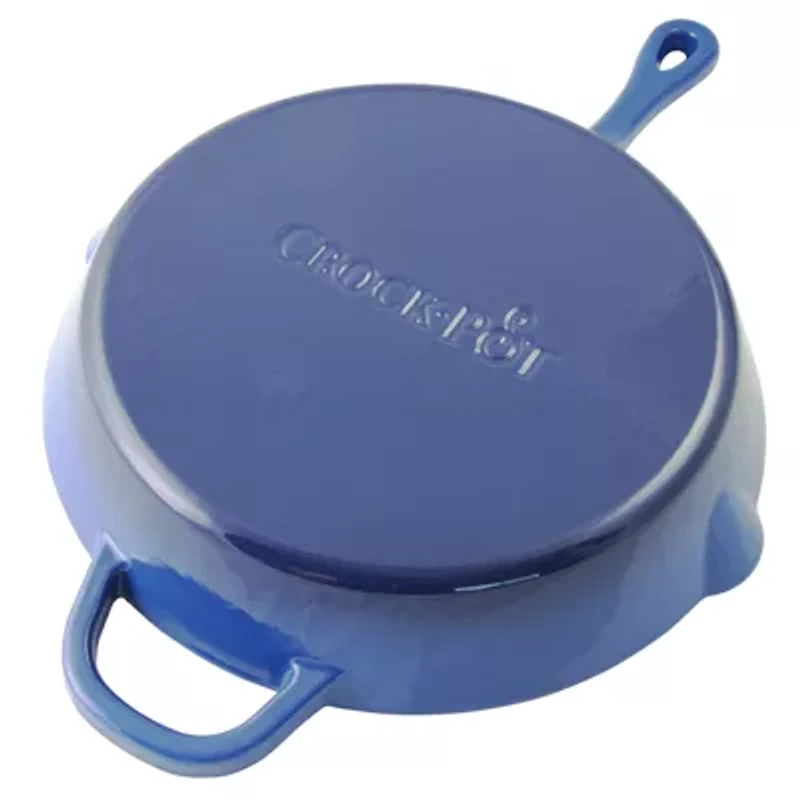 Crock Pot Artisan Enameled 12" Round Cast Iron Skillet