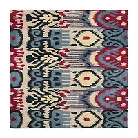 Safavieh Ikat Collection Eirann Geometric Square Area Rug
