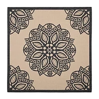 Safavieh Courtyard Collection Kimberly Oriental Indoor/Outdoor Round Area Rug