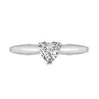 DiamonArt® Womens 3/8 CT. T.W. White Cubic Zirconia Sterling Silver Heart Promise Ring