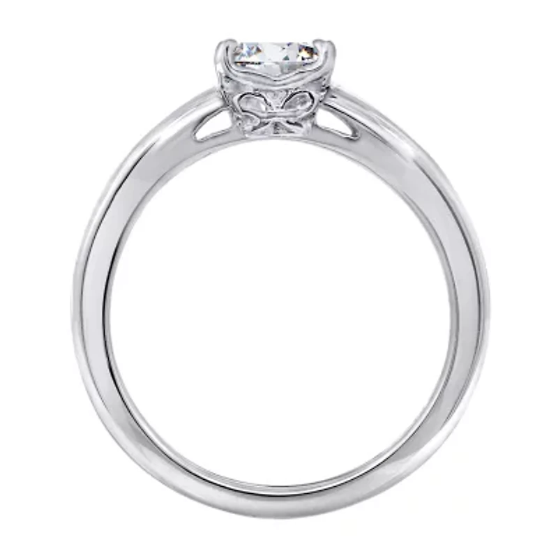 DiamonArt® Womens 3/8 CT. T.W. White Cubic Zirconia Sterling Silver Heart Promise Ring