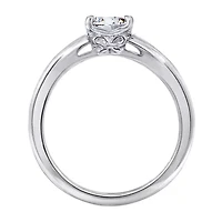 DiamonArt® Womens 3/8 CT. T.W. White Cubic Zirconia Sterling Silver Heart Promise Ring