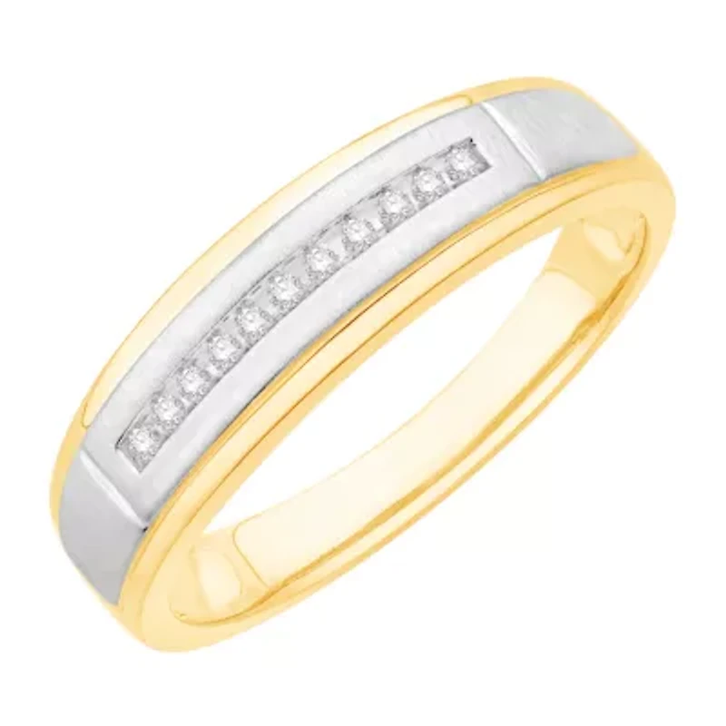 3PC His and Hers Trio Wedding Set Featuring 1/3 CT.T.W. Natural Diamond Womens Bridal Set and Mens Wedding Band in  10K or 14K Two Tone Gold