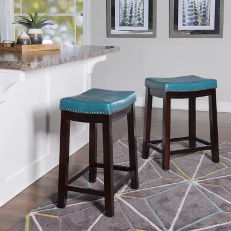 Lakeland Upholstered Backless Counter Stool