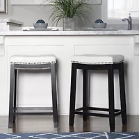 Lakeland Upholstered Backless Counter Stool