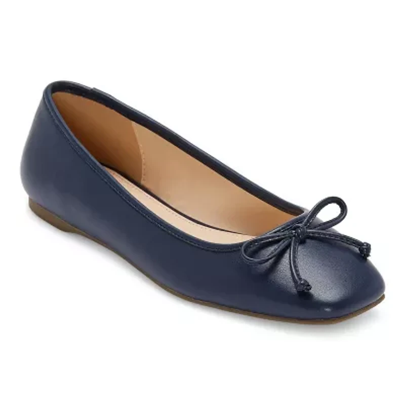 Liz Claiborne Flushing Womens Round Ballet Flats-Wide Width
