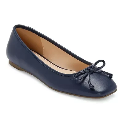 Liz Claiborne Flushing Womens Round Ballet Flats-Wide Width