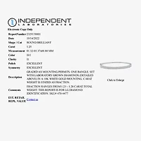 (H-I / I1) Womens 1 1/4 CT. T.W. Lab Grown White Diamond 10K White Gold Bangle Bracelet