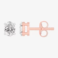 (H-I / SI1-SI2) 1/2 CT. T.W. Lab Grown White Diamond 14K Gold 4.6mm Oval Stud Earrings
