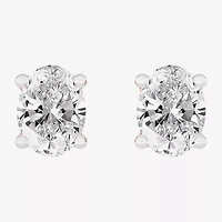 (H-I / SI1-SI2) 1/2 CT. T.W. Lab Grown White Diamond 14K Gold 4.6mm Oval Stud Earrings