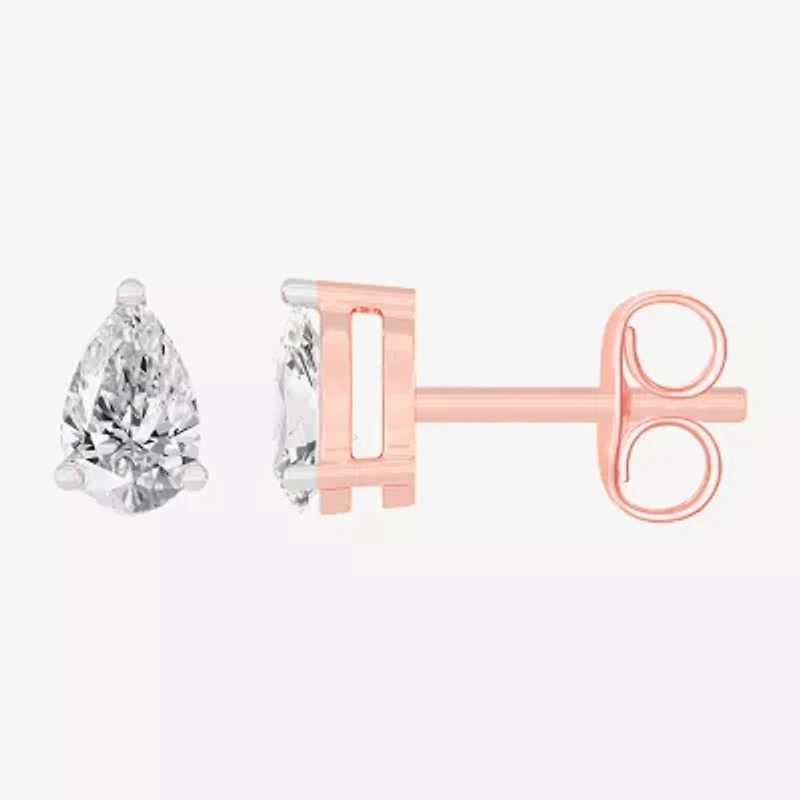 (H-I / SI1-SI2) 1/2 CT. T.W. Lab Grown White Diamond 14K Gold 5.3mm Pear Stud Earrings
