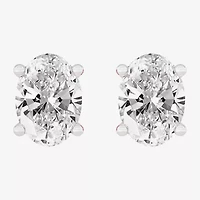 (H-I / SI1-SI2) 1 CT. T.W. Lab Grown White Diamond 14K Gold 6.2mm Oval Stud Earrings