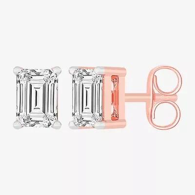 (H-I / SI1-SI2) 1 CT. T.W. Lab Grown White Diamond 14K Gold 5.4mm Stud Earrings
