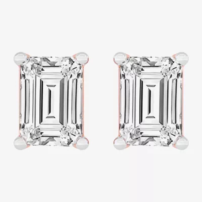 (H-I / SI1-SI2) 1 CT. T.W. Lab Grown White Diamond 14K Gold 5.4mm Stud Earrings