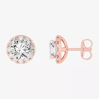 (G-H / SI1-SI2) 2 1/2 CT. T.W. Lab Grown White Diamond 14K Gold 6.5mm Round Stud Earrings