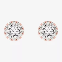(G-H / SI1-SI2) 2 1/2 CT. T.W. Lab Grown White Diamond 14K Gold 6.5mm Round Stud Earrings