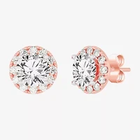 (H-I / SI1-SI2) 3 1/2 CT. T.W Lab Grown White Diamond 14K Gold 7.4mm Round Stud Earrings
