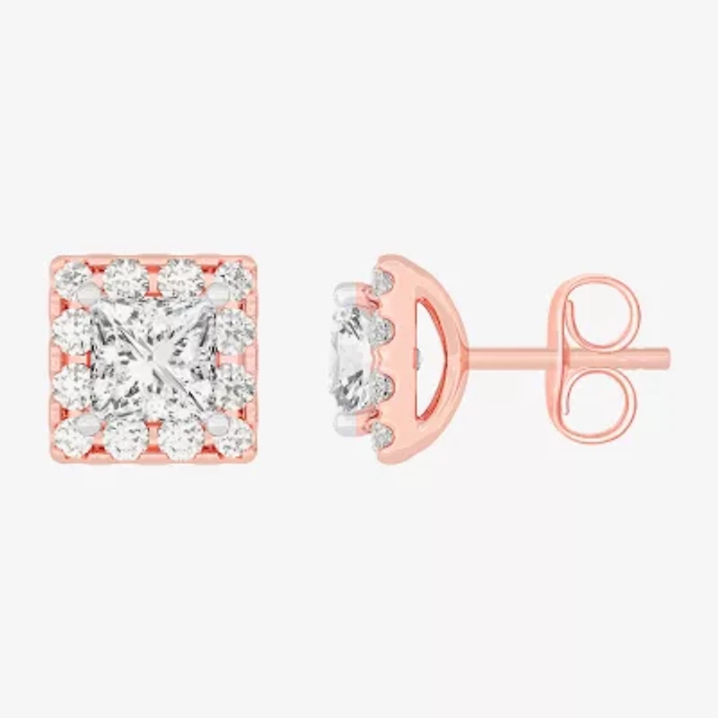 (G-H / SI1-SI2) 2 1/2 CT. T.W. Lab Grown White Diamond 14K Gold 5mm Stud Earrings