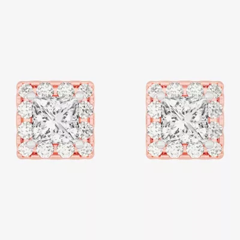 (G-H / SI1-SI2) 2 1/2 CT. T.W. Lab Grown White Diamond 14K Gold 5mm Stud Earrings