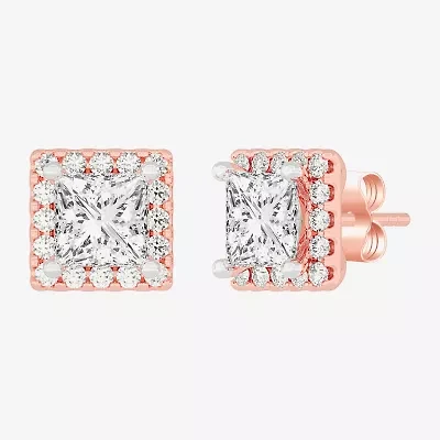 (H-I / SI1-SI2) 3 1/2 CT. T.W Lab Grown White Diamond 14K Gold 6.4mm Stud Earrings