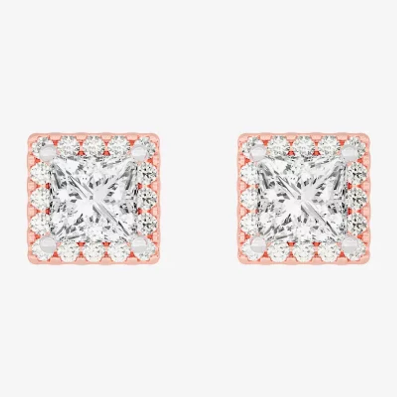 (H-I / SI1-SI2) 3 1/2 CT. T.W Lab Grown White Diamond 14K Gold 6.4mm Stud Earrings