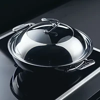 Circulon Steelshield Stainless Steel 14" Wok with Lid