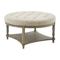 Martha Stewart Cedric Tufted Upholstered Ottoman