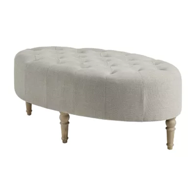 Martha Stewart Clara Tufted Upholstered Ottoman