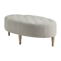 Martha Stewart Clara Tufted Upholstered Ottoman