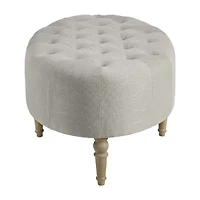 Martha Stewart Clara Tufted Upholstered Ottoman