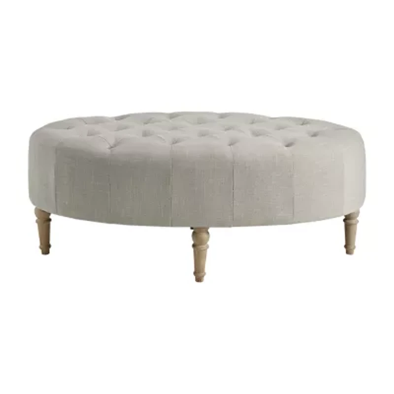 Martha Stewart Clara Tufted Upholstered Ottoman
