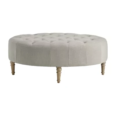 Martha Stewart Clara Tufted Upholstered Ottoman
