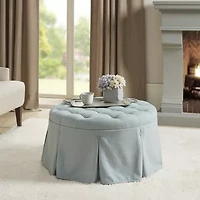 Martha Stewart Terri Tufted Upholstered Ottoman