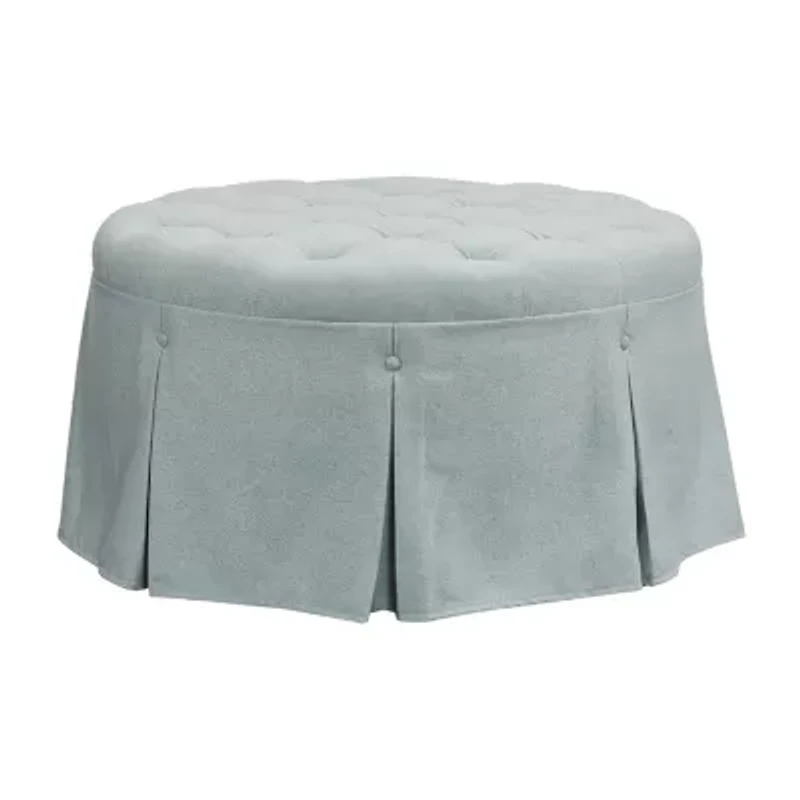 Martha Stewart Terri Tufted Upholstered Ottoman