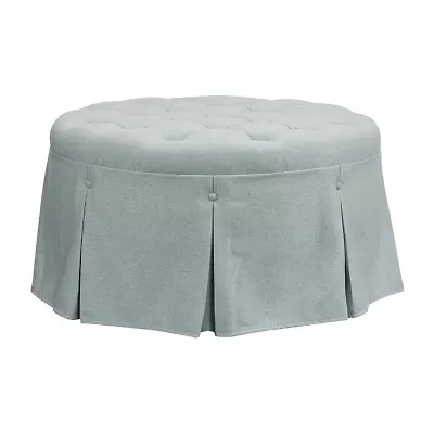 Martha Stewart Terri Tufted Upholstered Ottoman