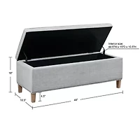 Martha Stewart Caymus Storage Upholstered Bench