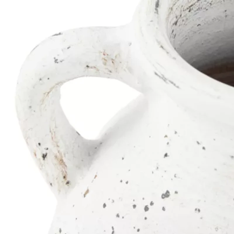 Linden Street 10 In White Terracotta Vase