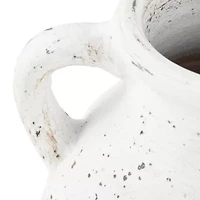 Linden Street 10 In White Terracotta Vase