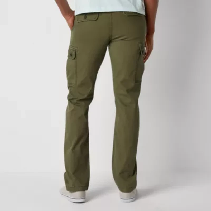 St. John's Bay Dexterity Mens Adaptive Stretch Fabric Easy-on + Easy-off Straight Fit Cargo Pant