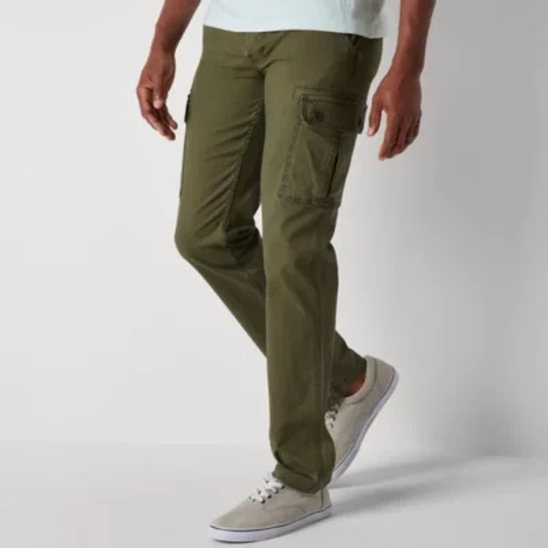 St. John's Bay Dexterity Mens Adaptive Stretch Fabric Easy-on + Easy-off Straight Fit Cargo Pant