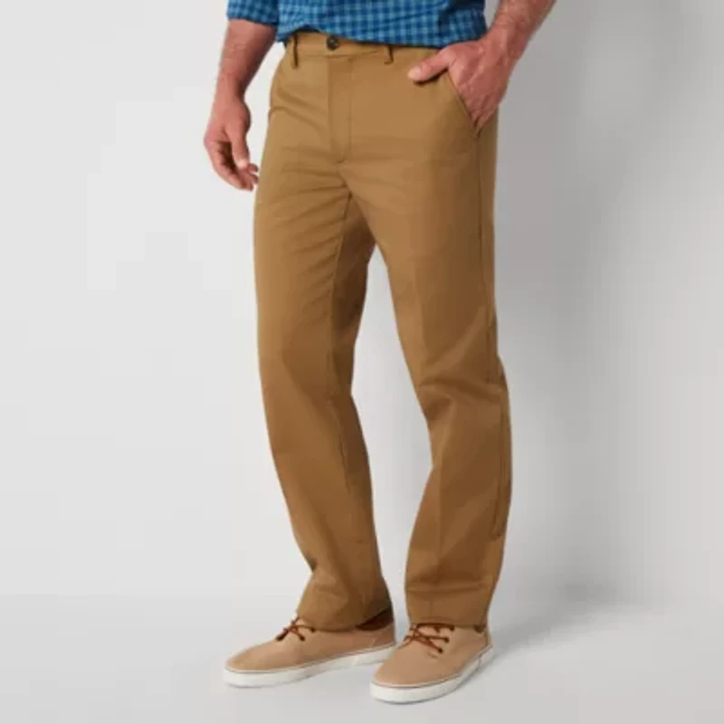 St. John's Bay Universal Wrinkle Free Easy Care Mens Classic Fit Flat Front Pant