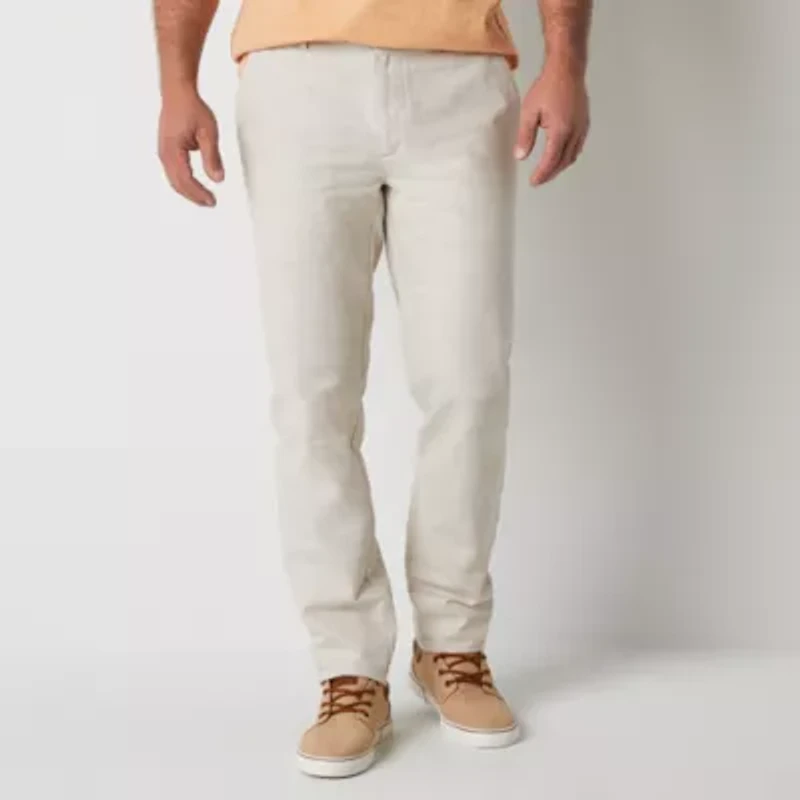 St. John's Bay Chambray Mens Slim Fit Flat Front Pant