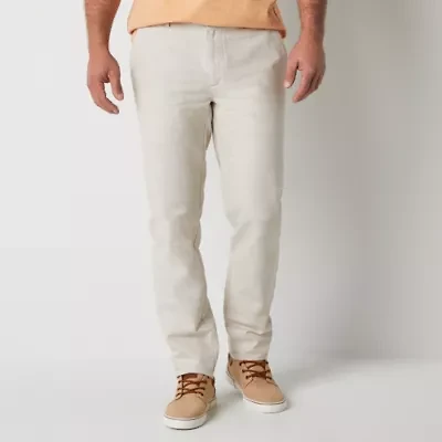 St. John's Bay Chambray Mens Slim Fit Flat Front Pant