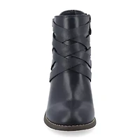 Journee Collection Womens Strap Stacked Heel Booties