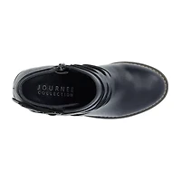 Journee Collection Womens Strap Stacked Heel Booties
