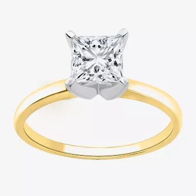 1 CT. Lab-Grown (G-H / SI1-SI2) Diamond Princess-cut Solitaire Engagement Ring 10K Gold