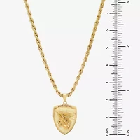 Saint Michael Mens 14K Gold Over Silver 24 Inch Pendant Necklace
