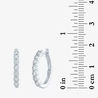 (G-H / I1-I2) Womens 1/4 CT. T.W. Lab Grown White Diamond Sterling Silver 20mm Hoop Earrings