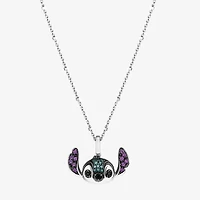 Disney Jewels Collection Womens 1/10 CT. T.W. Natural Blue Diamond Sterling Silver 18 Inch Pendant Necklace